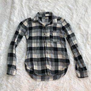 black-and-white Hollister flannel